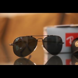 Large Metal Aviator Ray Ban Sunglasses